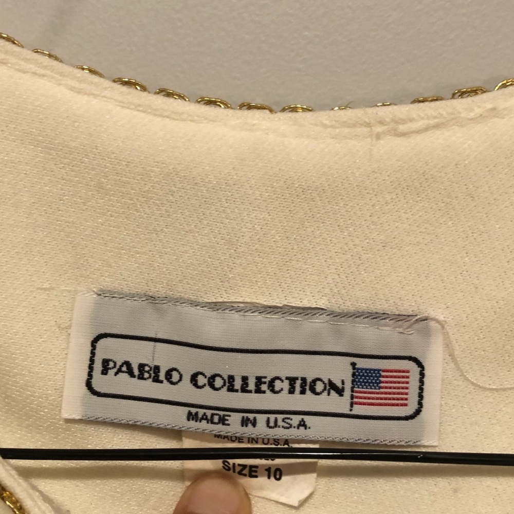 Pablo Collection Vintage Gold Detail Long Sleeve Blouse - Picture 2 of 5